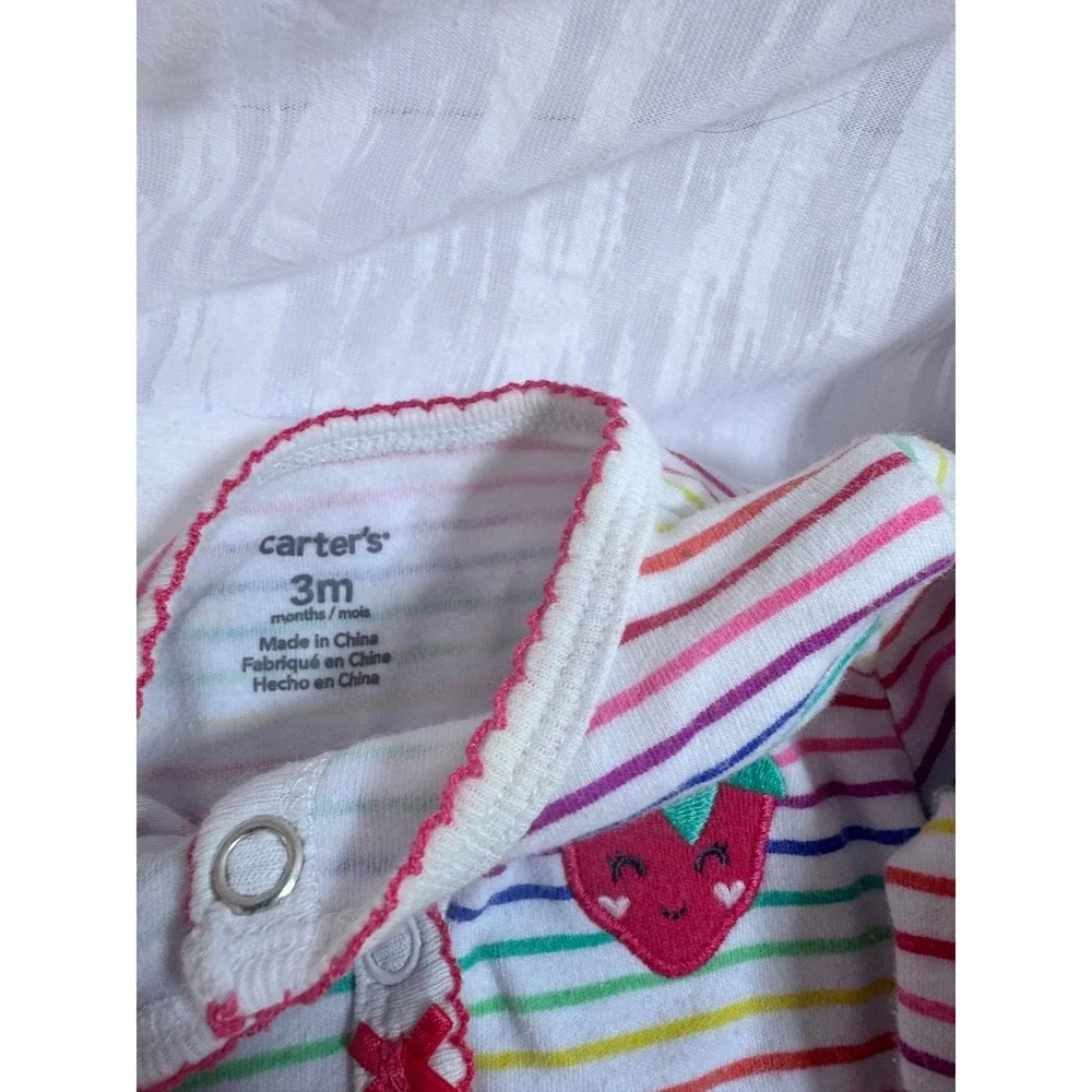 Carter's &‎ The Children's Place Baby Girl Sleepers Bodysuit Bundle 0-3M 4pc